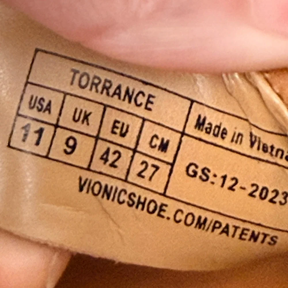 Vionic Torrance Tan Leather Platform Lug Sole Slingback Sandals Womens 11